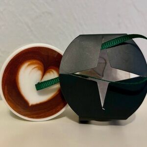Starbucks Mini Mug Heart Latte Coffee Love Ornament Valentine Gift Decor Car